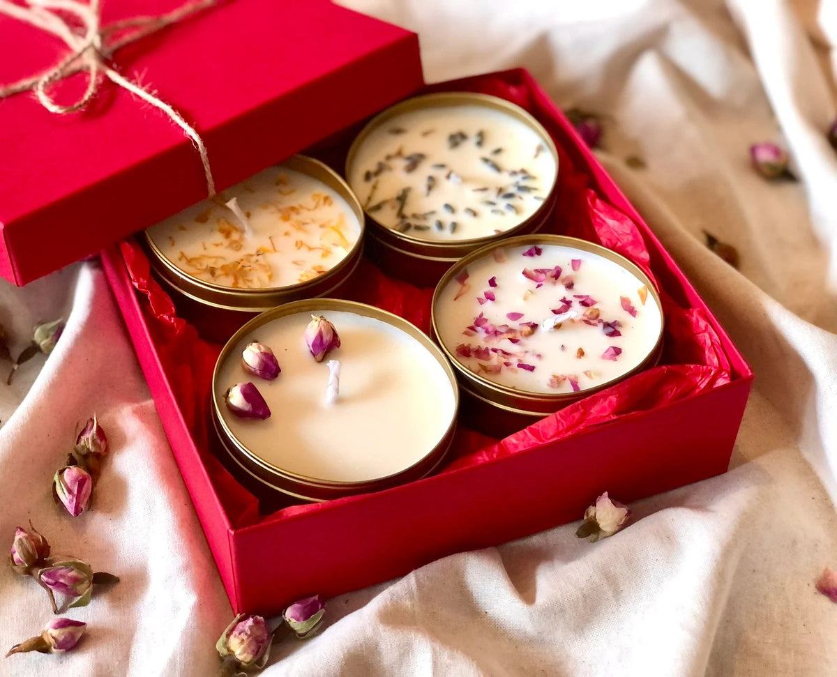 Four Fragrances Scented Candle Gift Set