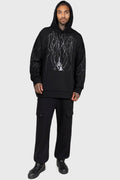Gothic Death-Metal Oversized Hoodie
