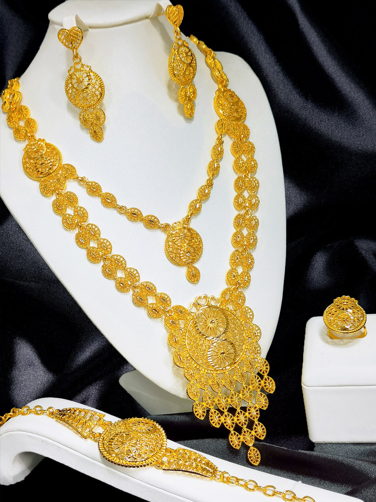 Dubai 24K Gold Bridal Jewelry Set