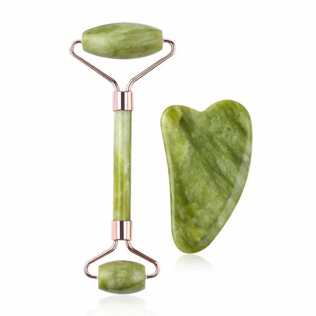 LIZY Jade Roller + Gua Sha Set