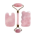 Rose Quartz Roller + Gua Sha Set